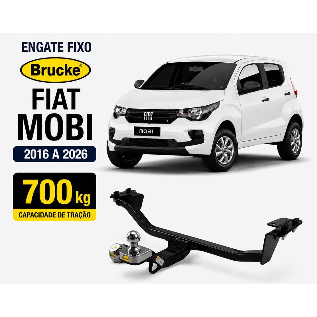 Engate Fixo Fiat Fiat Mobi 2016-2026 700 Kg de tração