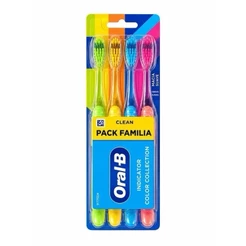 Escova de Dente Oral-B Indicator Color Collection Pack Família com 4 Unidades Macia