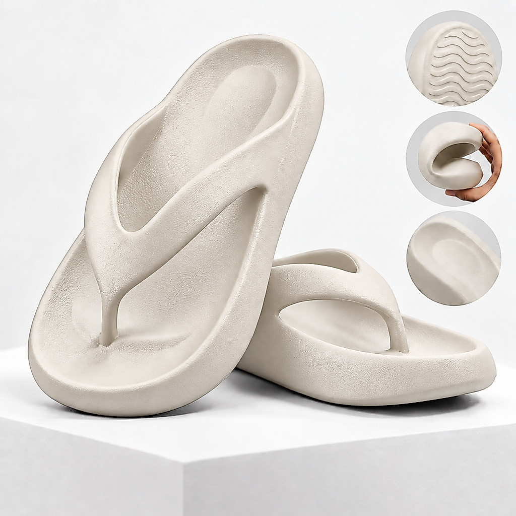 Chinelo Nuvem EVA Anatômico Ultra Leve Flexível Antiderrapante Confortável Feminino