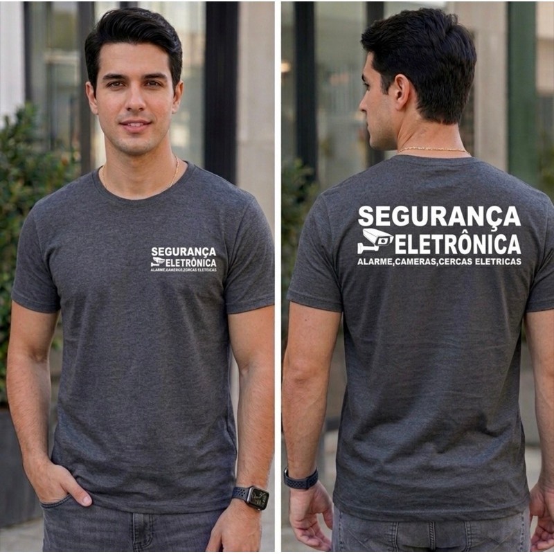 camiseta(Segurança Eletrônica alarme ,câmeras,cercas Eletricas)qualidade que cabe no seu bolso — imagem 2 de 2