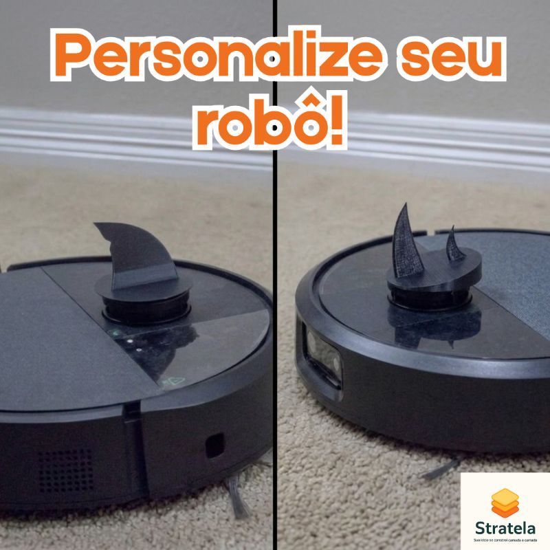Enfeite para personalização de robô aspirador