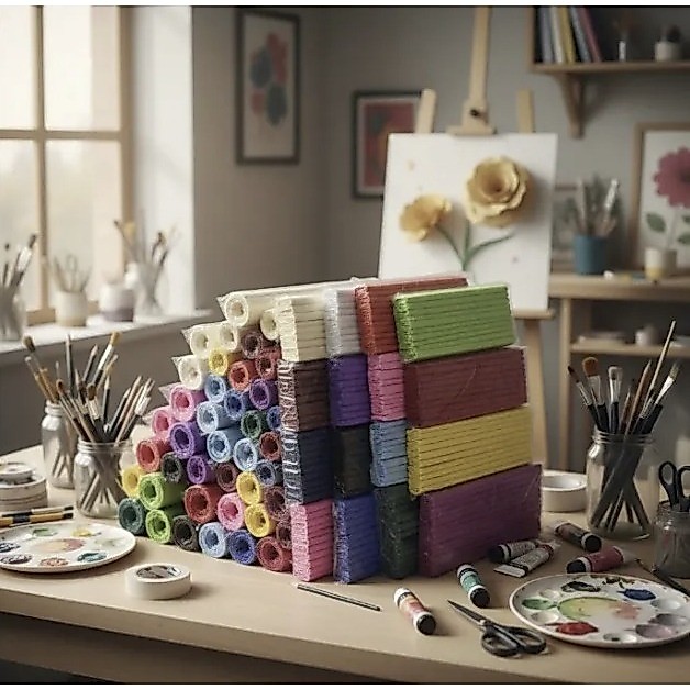 Papel Crepom Ridet 48x200 Cm Para Escola Festa Decoração Kit 10 Unidades