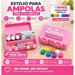Estojo Portas Ampolas de 3ML para 6/3/2 Ampolas + Brinde, Organizador Compacto Protetor