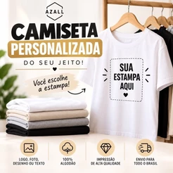 Camisa unissex Personalizada | Sua Estampa, Arte, Logo ou Nome | Uniforme, Aniversário Camiseta