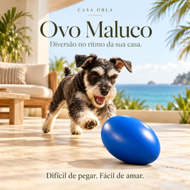 Brinquedo Ovo Maluco Mordedor Para Cachorro - Diversão com Cores Vibrantes