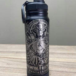 Garrafa térmica 800ml em inox personalizada Anime TheFullMetal