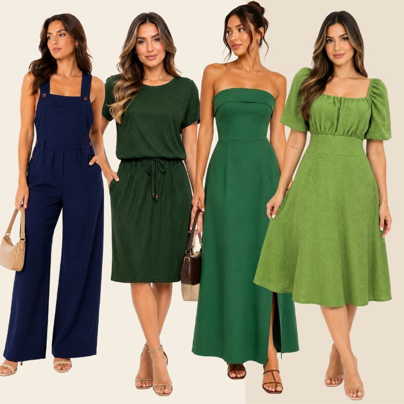 Vestido feminino e macacão PP ao GG Brechó Roelles