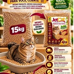 Granulado PREMIUM Para Gatos 4kg – Madeira Natural Biodegradável