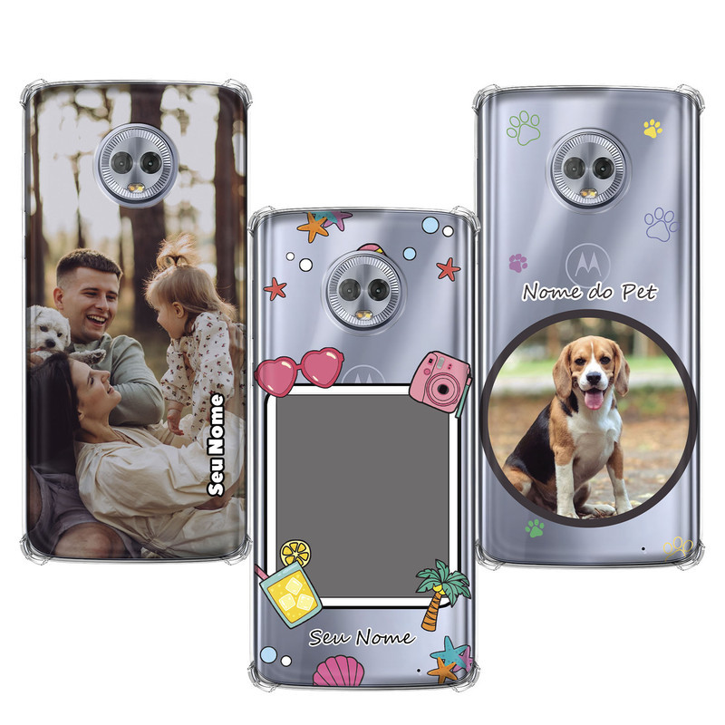 Capinha compatível com Motorola Moto G6 Plus - Fotos Personalizadas