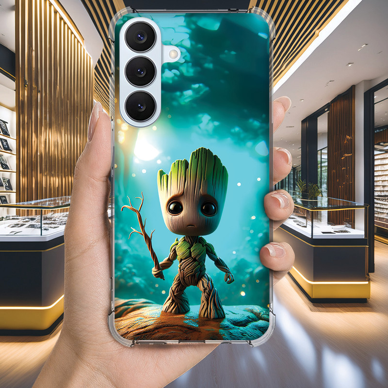 Capa Capinha GALAXY A32 A31 A30 A25 A04E A04 A03 CORE A02 A01 Anti-impacto Personalizada geek BABY GROOT (3369)