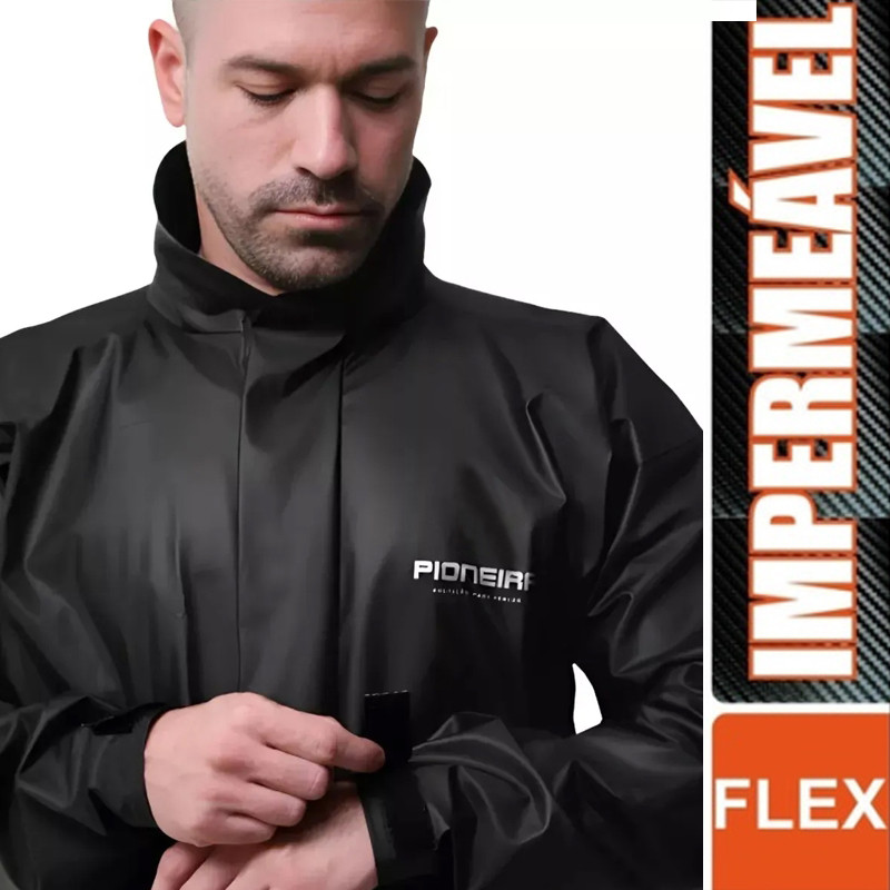 Capa de Chuva Conjunto para Motoqueiro Flex Impermeável Premium Pioneira Premium
