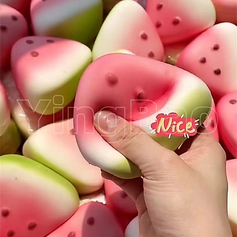 Squishy Melancia Brinquedo Fidget Anti-Stress Lento Subindo Frutas Pitada Squeeze Alívio Do Estresse Engraçado Redutor D