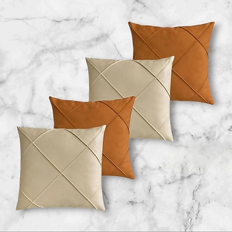 🛍️ ( 4 )Capas de Almofadas Suede Drapeada 45x45