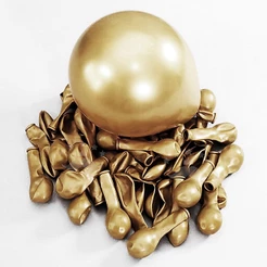 25 Balões Metalizados Dourado Nº5 Bexigas Cromadas (Pequenos 12cm) - Decoração de Festa Aniversário