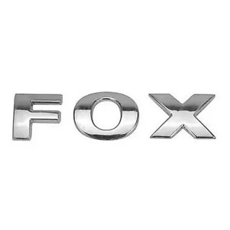 emblema letreiro Fox porta-mala ano modelo 2004 até 2009 cromada fita 3M