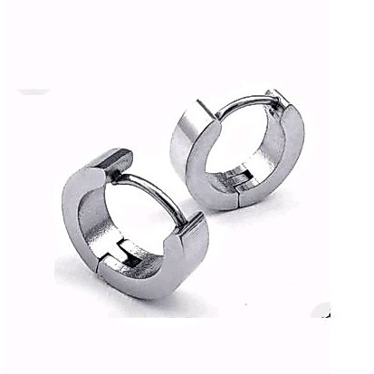 Brinco de Argola Aço Inox Feminino e Masculino Par
