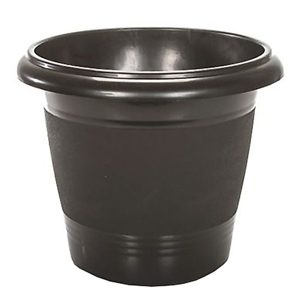 VASO REDONDO PRETO 3.8L 19X20CM DE PLASTICO 1306 ERCA PLAST