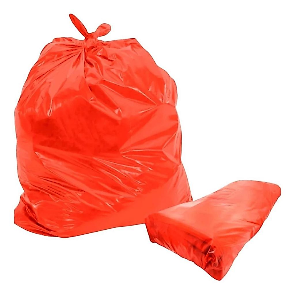 Sacos de Lixo Vermelho 100 Unidades Reforçados 20-40-60-100 Litros (4 Micras) | LevoPlast - Direto da Fabrica