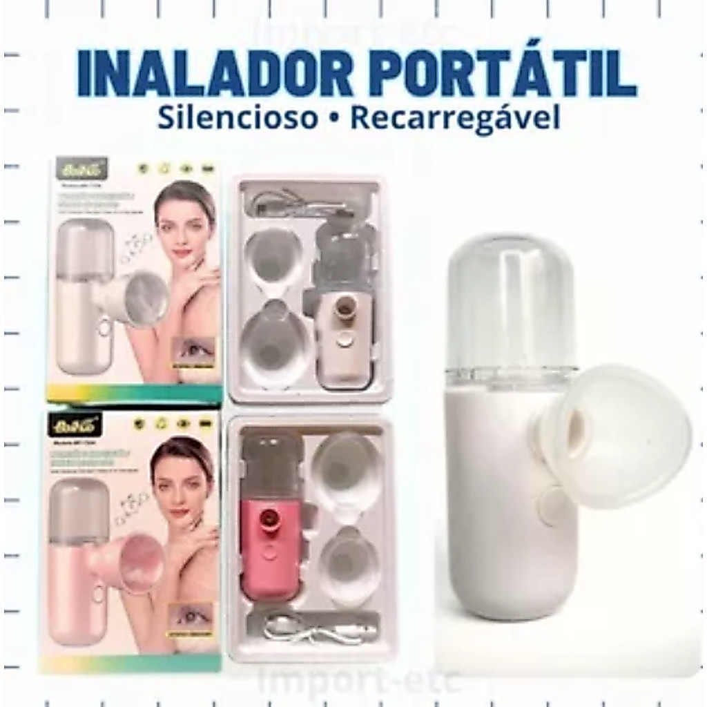 Inalador Portátil Nebulizador USB Recarregável Silencioso
