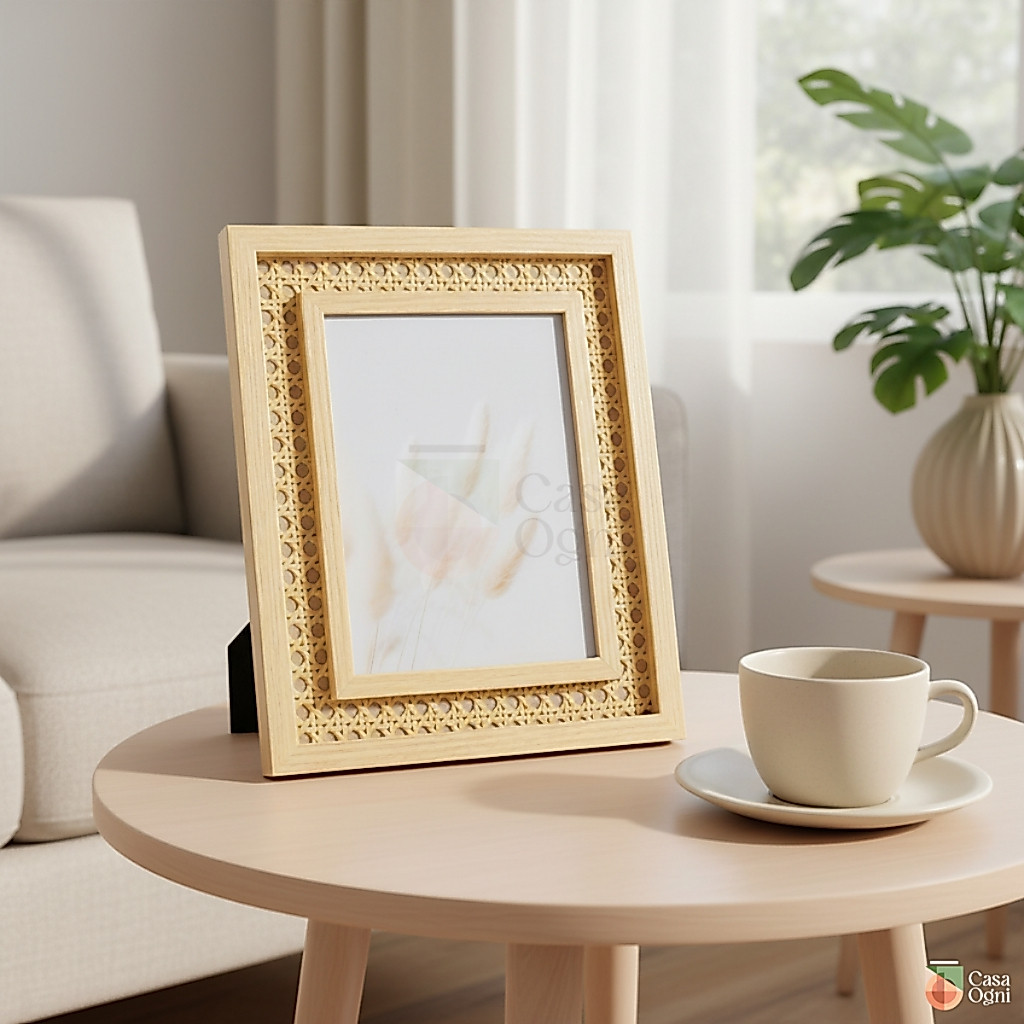 Porta Retrato Decorativo com Moldura Treliça de Mesa ou Parede 15x20 com Vidro