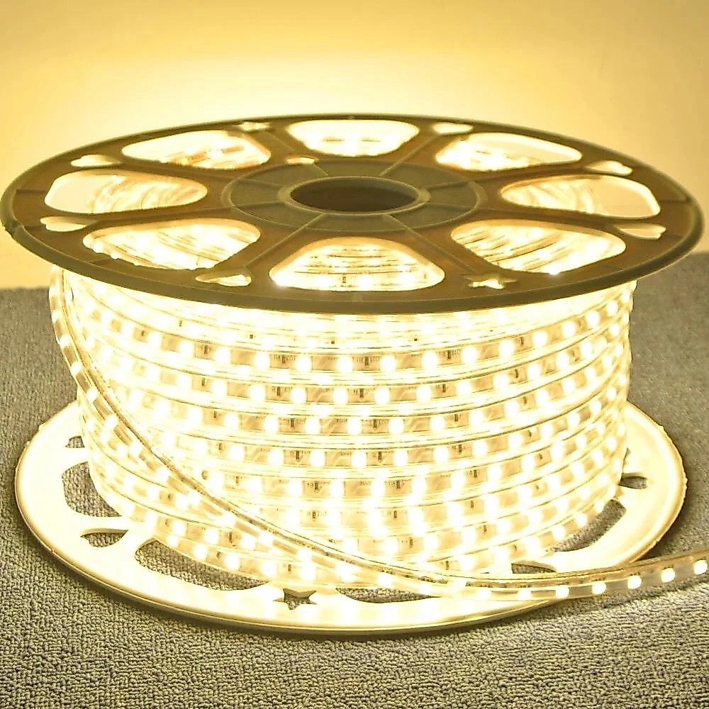1 a 10 Metros Fita Mangueira Led 5050 Branco Frio/Quente 110v/220v de + Rabicho