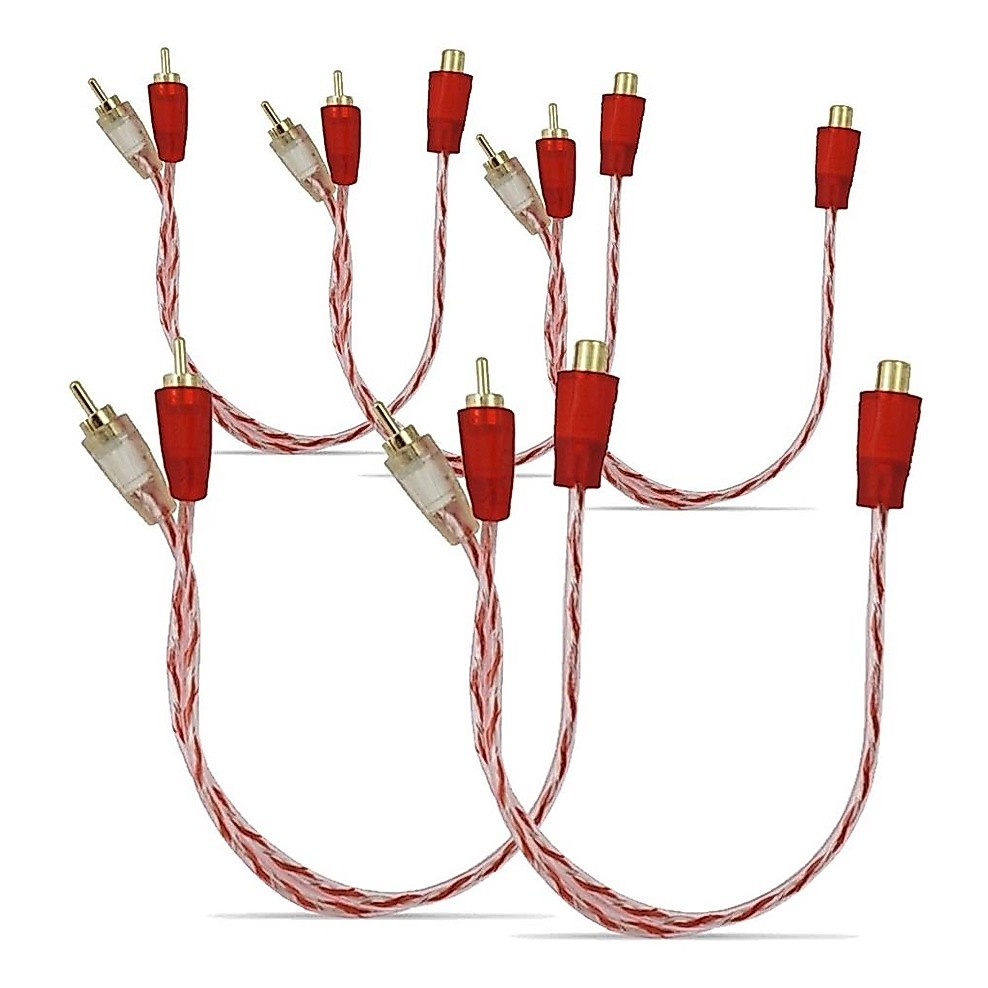 5 Cabo Rca Y 2m1f Stetsom Banhado Ouro Audio Automotivo