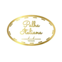Adesivo "Palha Italiana com Validade" - Ref.2015 - Hot Stamping - Dourado - 100 unidades - Stickr - Rizzo