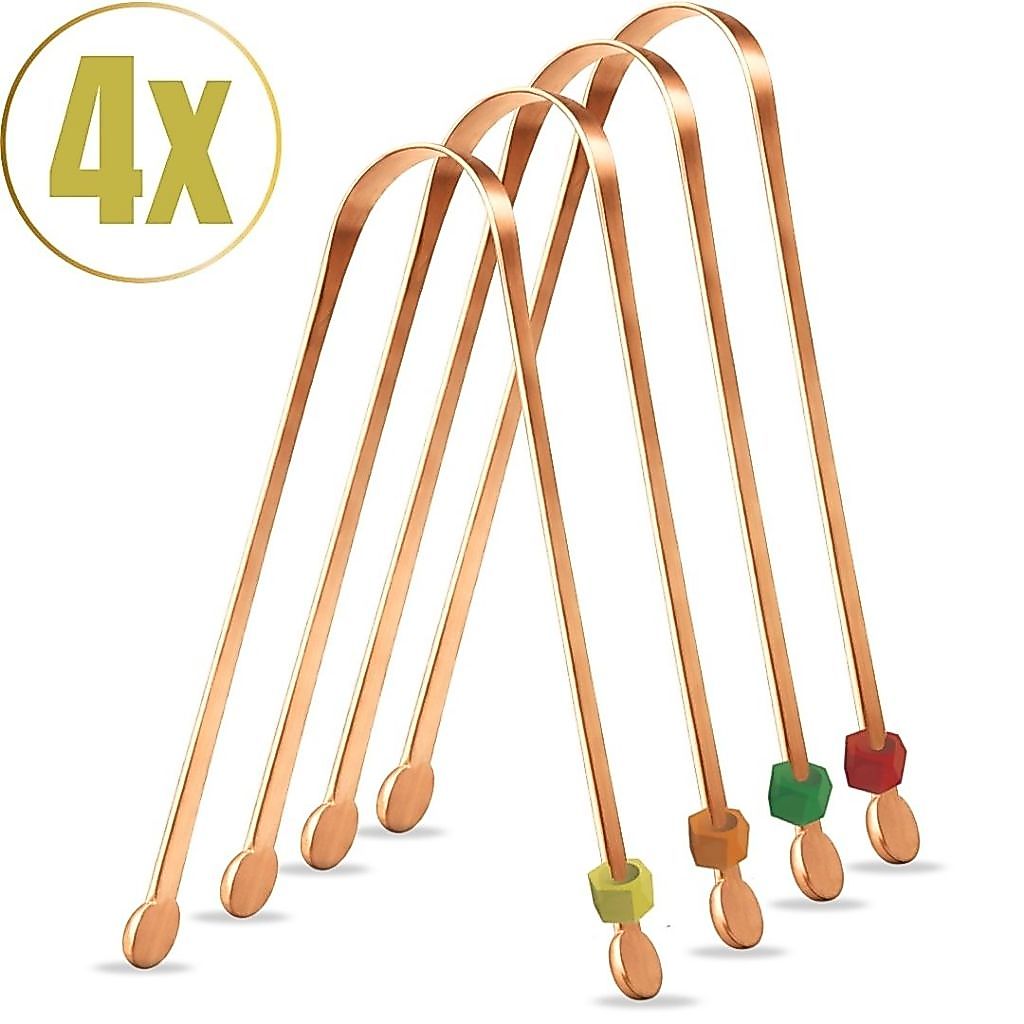 Kit 4 Raspador Lingua Adulto Cobre