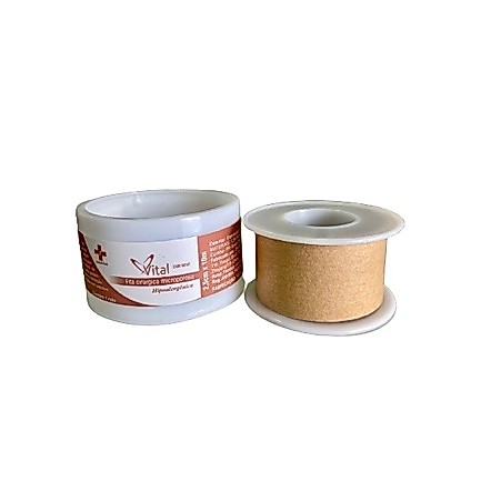 Fita Micropore Bege 2,5cm x 10 Metros - Vital