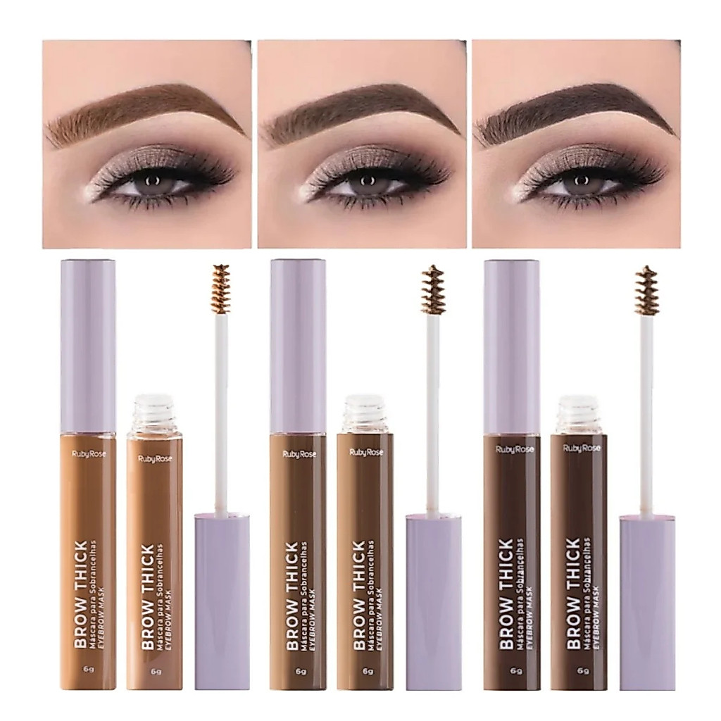 Máscara para Sobrancelhas Brow Thick by Ruby Rose - Máscara com 3 Cores Disponíveis