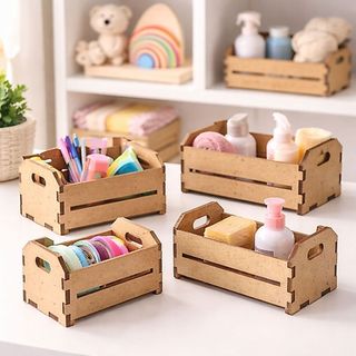 KIT 10-30 Mini Caixotes MDF Cru para Decoração | Lembrancinhas, Festas, Artesanato e Cent…