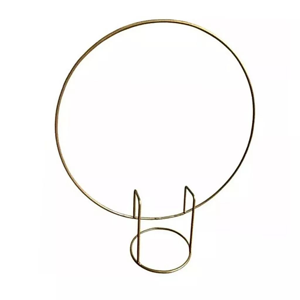 Mini Arco de Mesa Redondo Em Ferro 50x50 Dourado