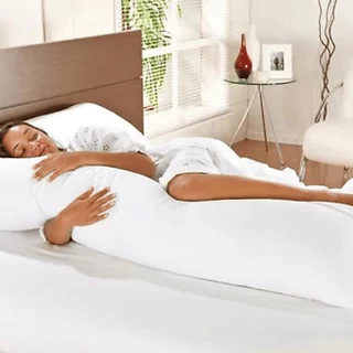 Travesseiro Xuxão 1,90cm x 50cm Cor Branca Para Cama Confortável
