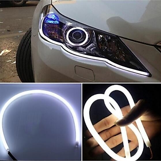 Novo 1 peça de faixa de LED 30CM 45CM 60CM Luz Diurna Impermeável Fonte de Luz para Carro DC12V Luz de Estacionamento