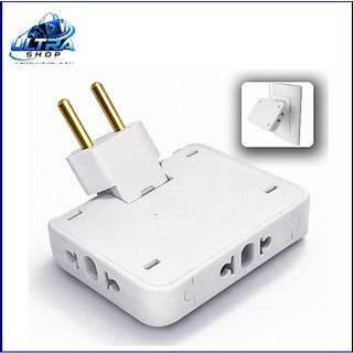 Adaptador de Tomada T Articulado – 10A – Até 250V – Bivolt 110V/220V – T - Plugue Benjamin Premium