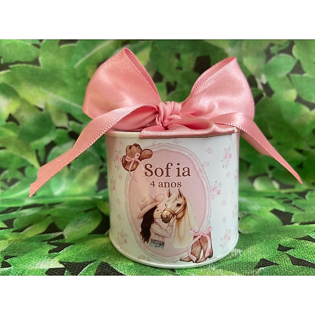 Kit Tubolata Personalizada (5x6) Boiadeira Lembrancinha de Maternidade/Chá de Bebê/Aniversário