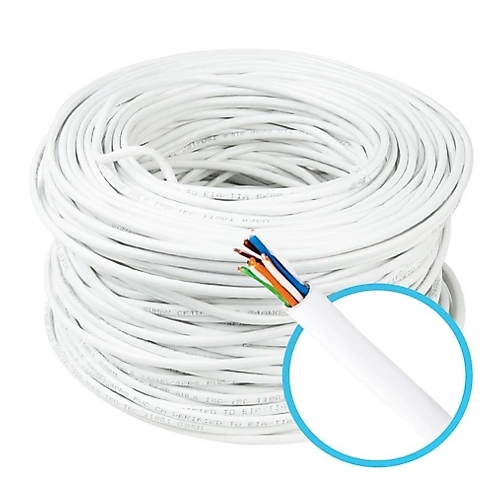 Cabo de Rede de Cftv 200 Metros Multicameras 4 Pares Com Conectores e capinhas — imagem 2 de 2