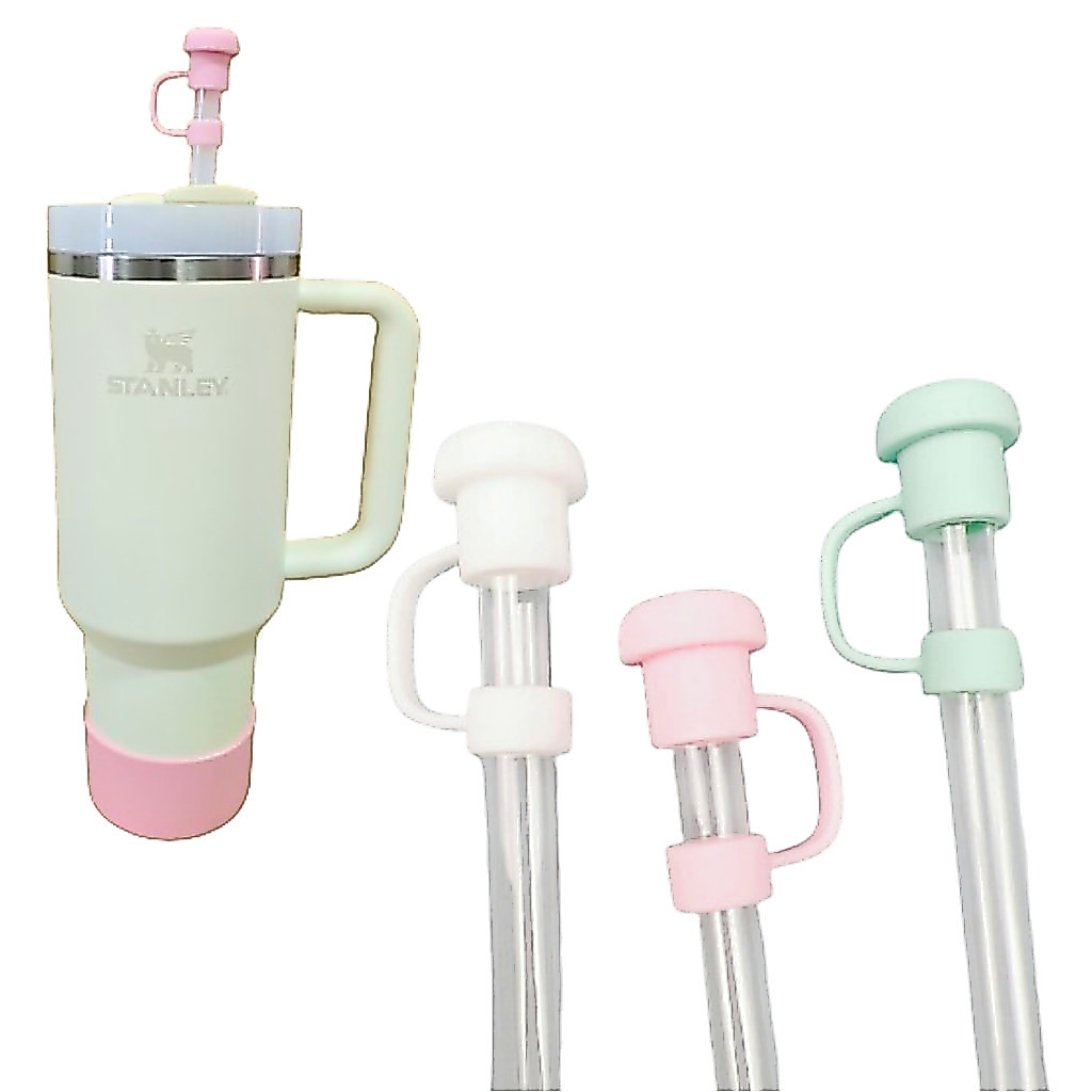 Tampa Para Canudo Copo Térmico Protetora Silicone Tampinha 10mm Lisa Reutilizável
