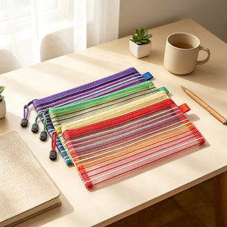 30 Peças Estojo Multiuso Bolsinha Nylon Colorido Necessaire 12x23cm Promoção