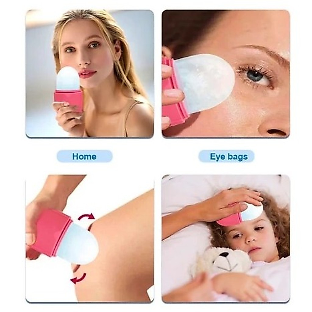 Cuidados Com A Pele Facial Desincha Contorno Ferramenta Bandejas De Cubos De Gelo De Silicone Bolas Do Rosto Massageador · foto 2