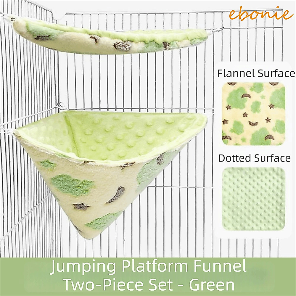 EBONIE 2 Pçs/Set Ninho De Planador De Açúcar , Rede Conforto De Veludo De Flanela Para Animais De Estimação , Camas De E