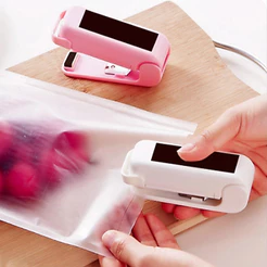 Mini Máquina Seladora Plástico Embalagem Pilha Lacra E Fecha Ímã de Geladeira mais fácil de encontrar
