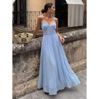 Vestido Longo Feminino Elegante Festa Luxo Tecido Premium Brilho Alcinha Fina Cintura Marcada Forrado