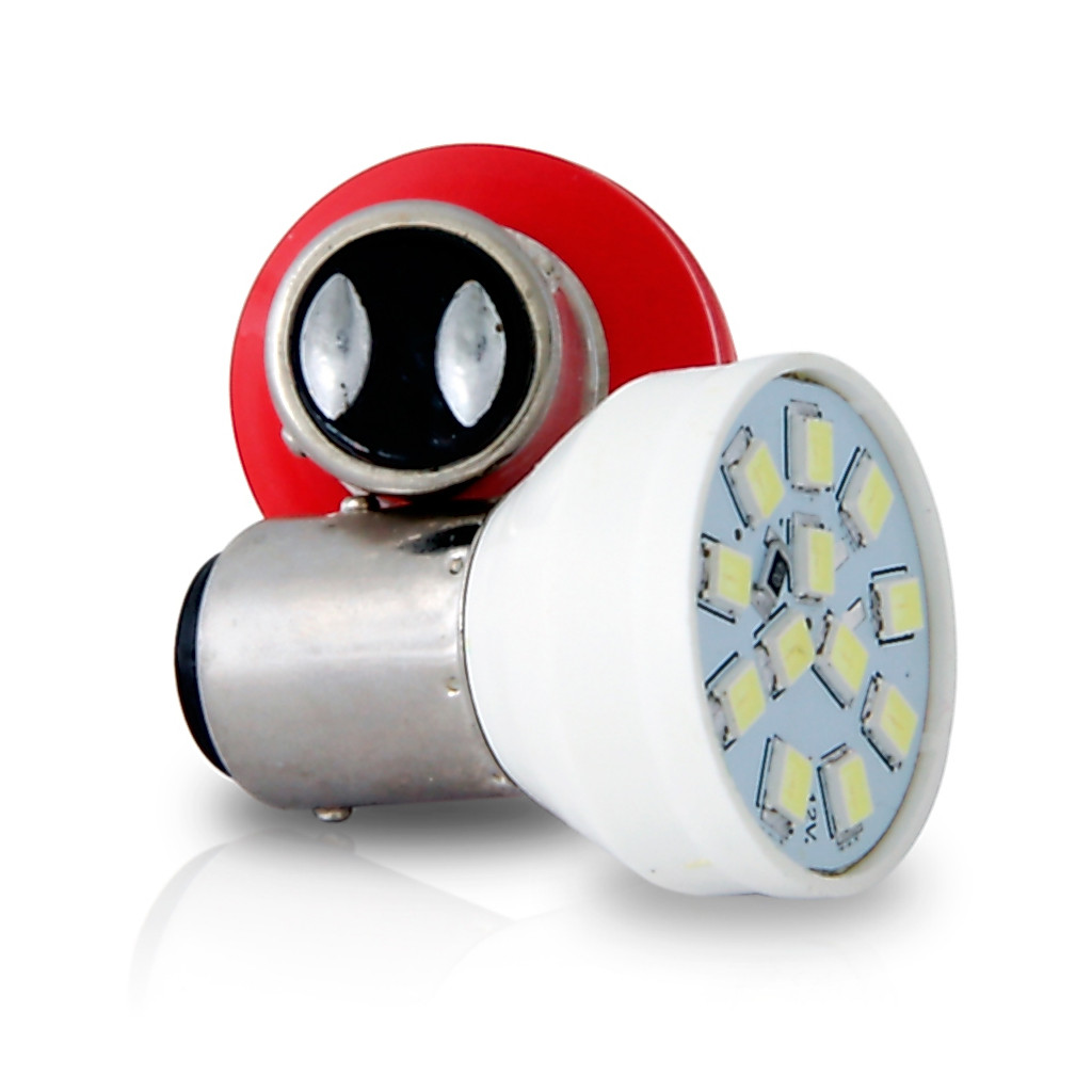 Lâmpada LED 1034 12V 3.5 / 2W 12LEDs 2 Polos - Branco
