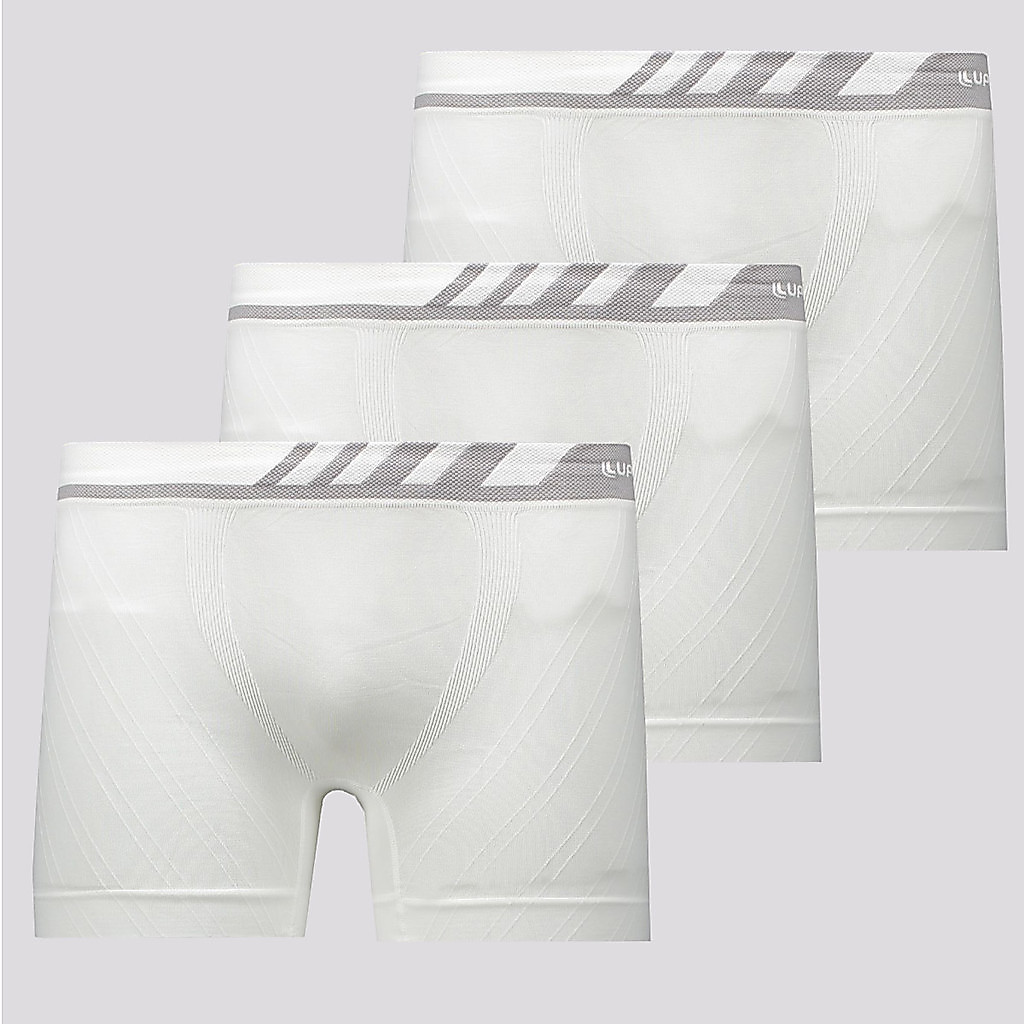 Kit de 3 Cuecas Boxer Lupo Especial Microfibra Branca