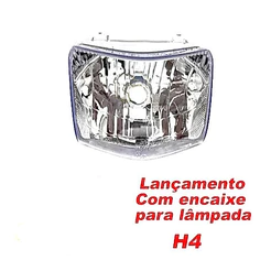 Farol Pop 100 Nxr 125 2009 A 2015 Bros Nxr 150 Bros 2009 A 2012 Com Soquete H4