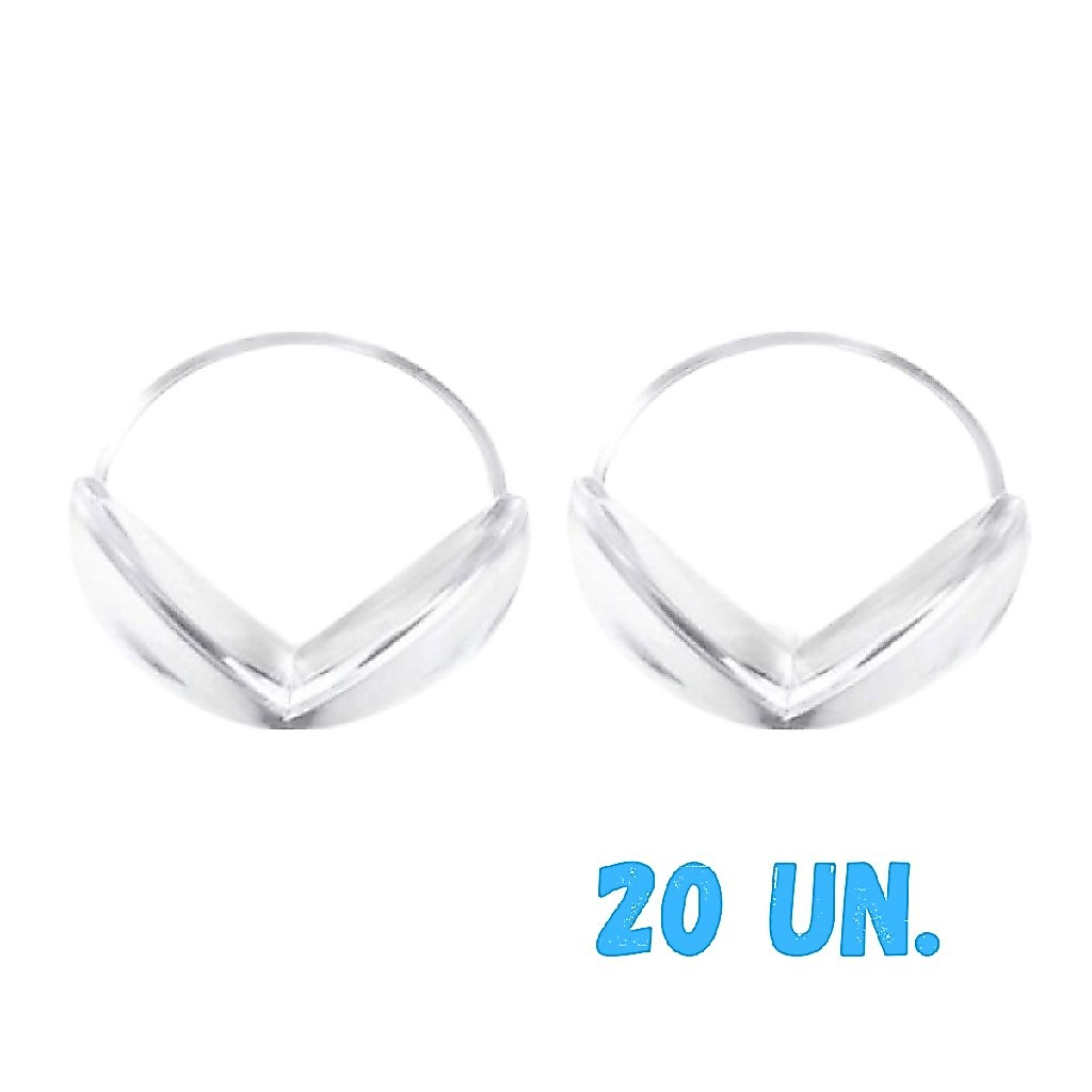 20 Protetor em Silicone para Quinas e Cantos Para Movel Kit para o Cuidado e Seguranca do Bebe