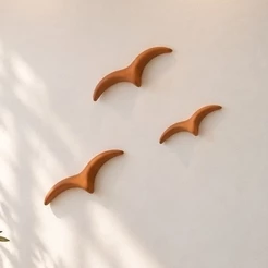 Kit com 3 Gaivotas em Cerâmica