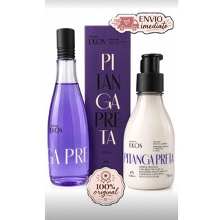 COLÔNIA EKOS PITANGA PRETA 150ML + HIDRATANTE CORPORAL PITANGA PRETA 250ML ENVIO IMEDIATO ORIGINAL LACRADO