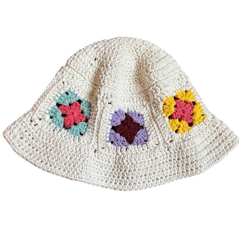 Bucket hat de crochê, chapéu de crochê bucket hat colorido